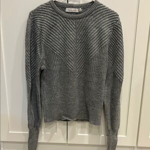 Gray Ribbed Women's Sweater